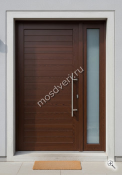 Большая входная дверь в частный дом коричневая - купить от производителя Мосдвери Большая входная дверь в частный дом коричневая