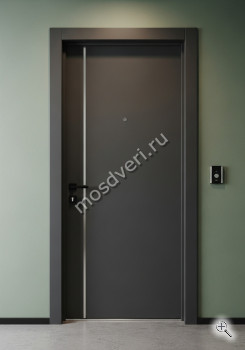 Современная входная дверь в квартиру серая - купить от производителя Мосдвери Современная входная дверь в квартиру серая